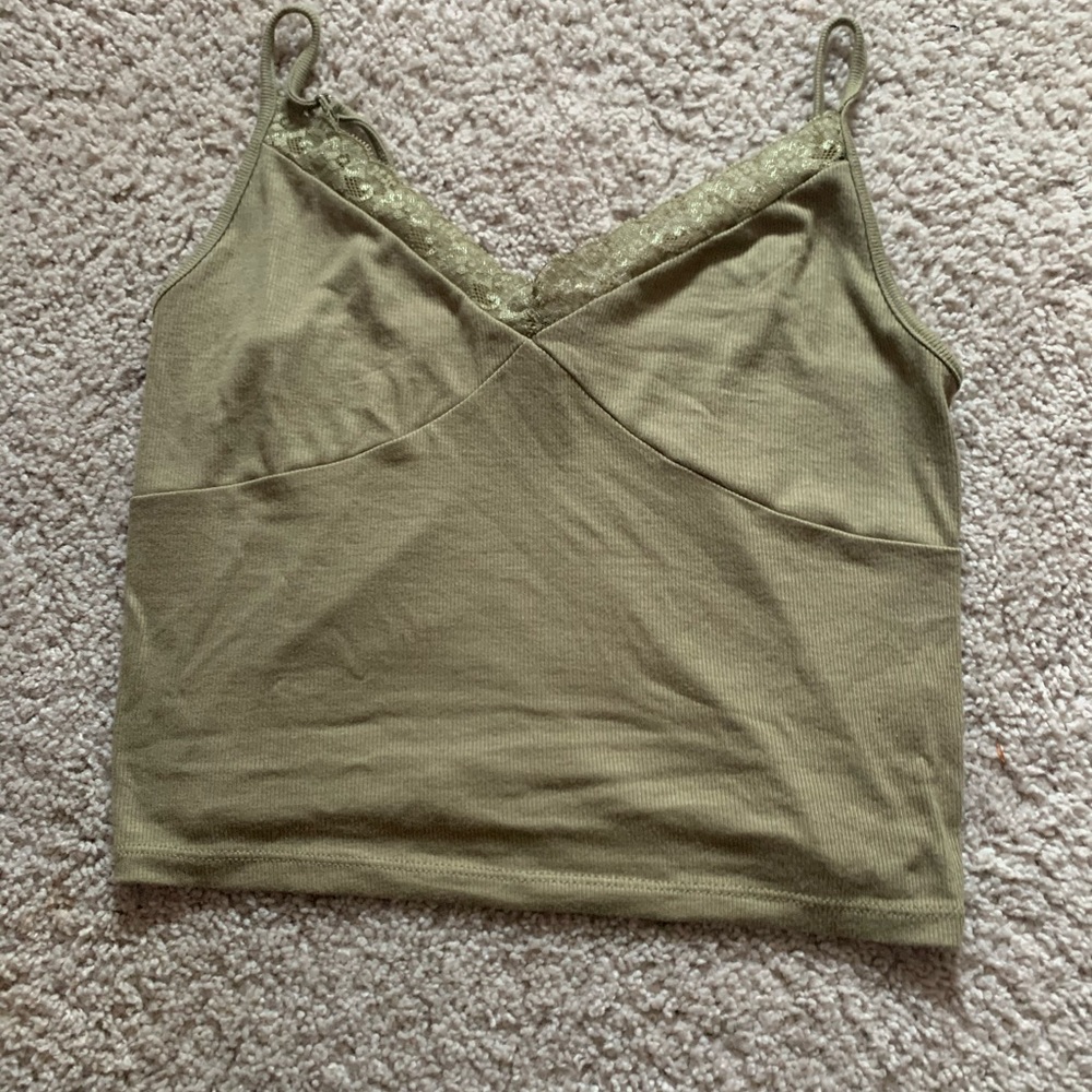Green tank top with lining